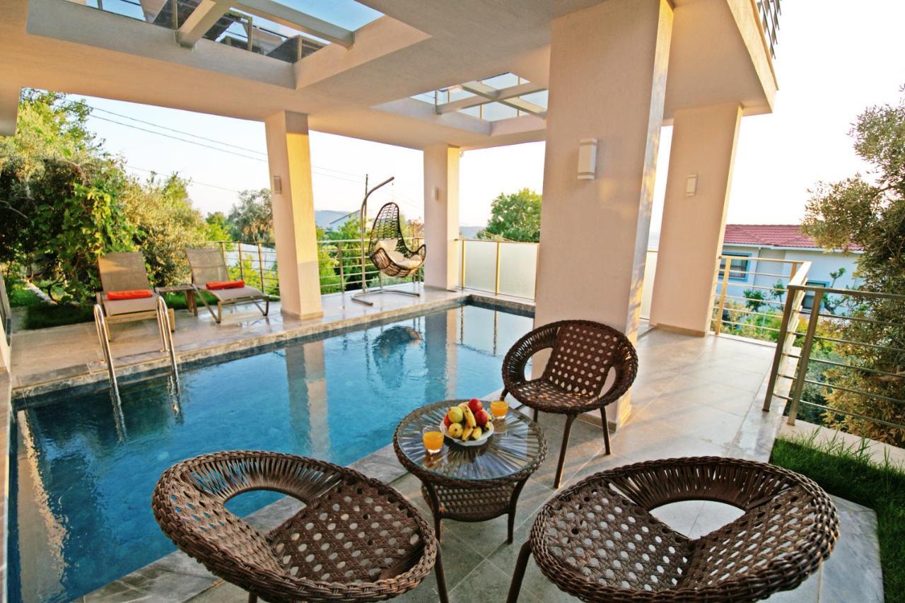 Villa With A Private Heated Pool, Jacuzzi, Overlooking Spectacular Views Of The Sea Kaş Kültér fotó