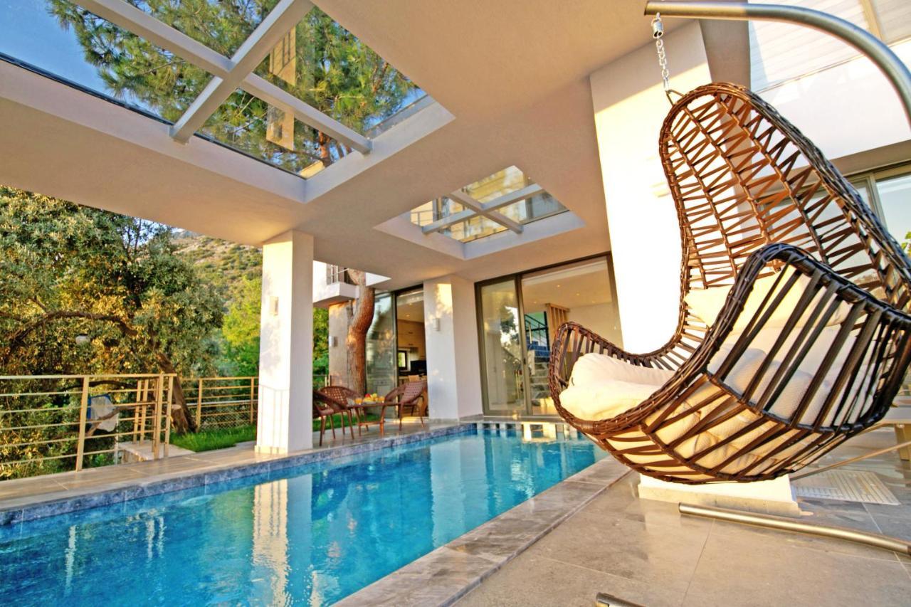 Villa With A Private Heated Pool, Jacuzzi, Overlooking Spectacular Views Of The Sea Kaş Kültér fotó