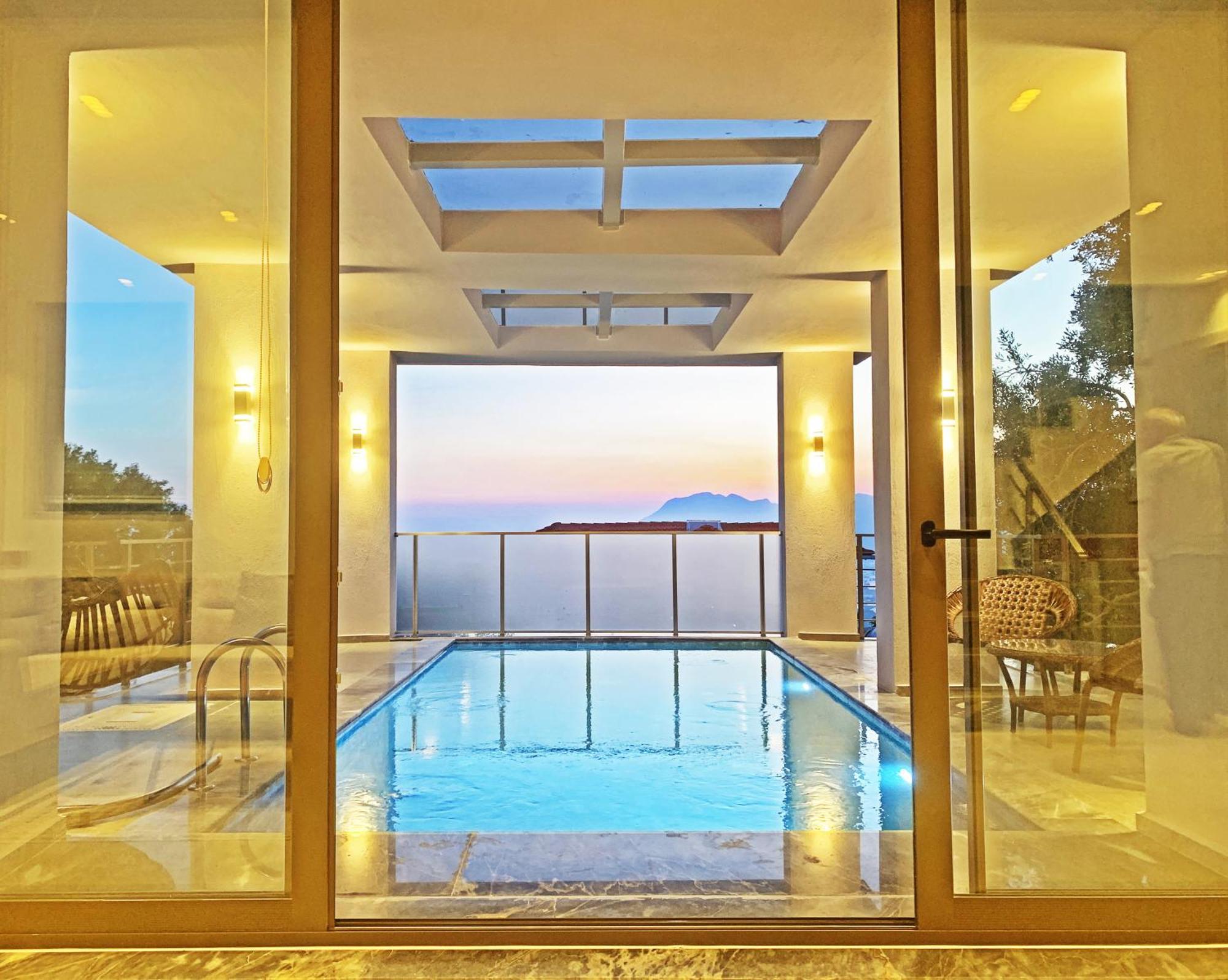 Villa With A Private Heated Pool, Jacuzzi, Overlooking Spectacular Views Of The Sea Kaş Kültér fotó